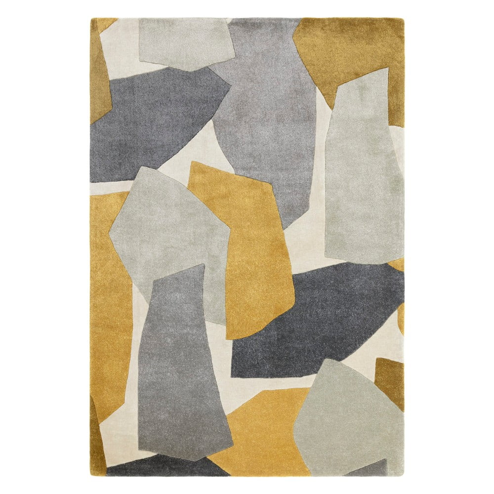 Dywan z włókien z recyklingu tkany ręcznie w kolorze ochry/szary 160x230 cm Romy – Asiatic Carpets