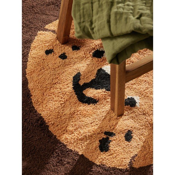 Pomarańczowy/brązowy bawełniany dywan dziecięcy odpowiedni do prania/tkany ręcznie 112x120 cm Snuggle Lea – Hanse Home-image-4