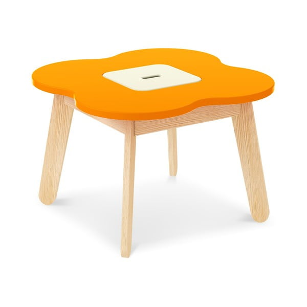 Pomarańczowy stolik dziecięcy ze schowkiem Timoore Simple Play