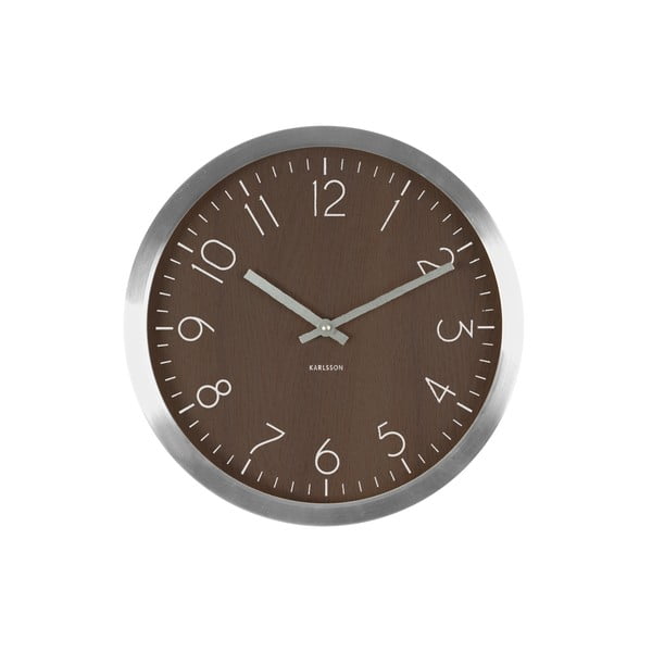 Brązowy zegar Present Time Wood Charm