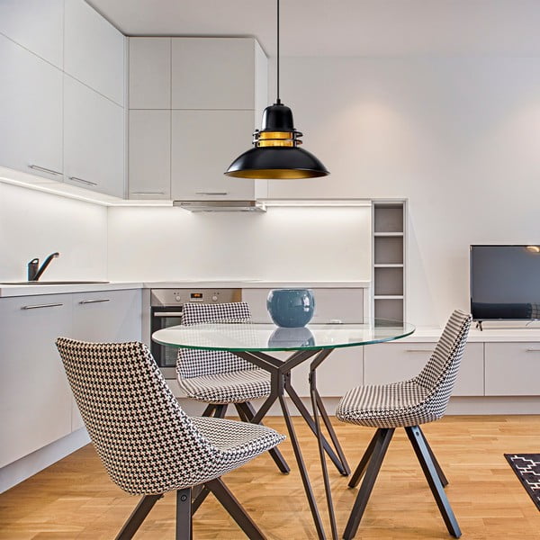 Czarna lampa wisząca z metalowym kloszem ø 34 cm Tovar – Opviq lights-image-4