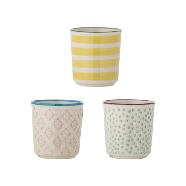 Zestaw 3 kamionkowych kieliszków na jajka Bloomingville Patrizia-image-2