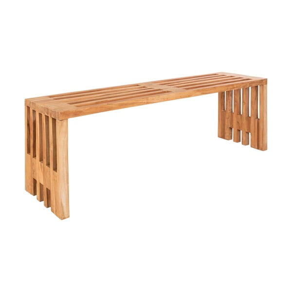 Ławka ogrodowa z drewna tekowego House Nordic Benidorm, 140x35 cm-image-2