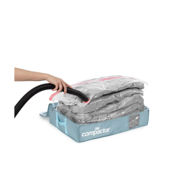 Plastikowy pojemnik próżniowy pod łóżko 65x45x15,5 cm Blue Edition – Compactor-image-1