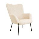 Kremowy fotel z imitacji futra Glasgow – Bonami Essentials