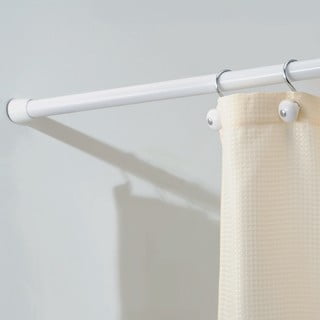 Biały regulowany drążek na zasłonę prysznicową iDesign Cameo, dł. 66- 107 cm