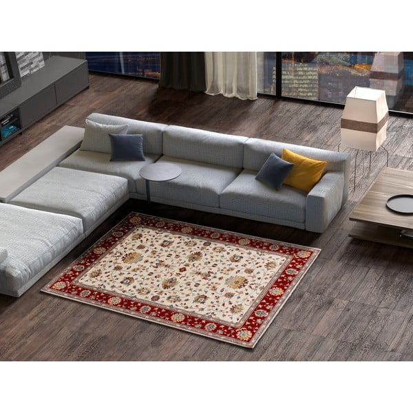 Czerwono-kremowy chodnik 67x250 cm Classic – Universal-image-1