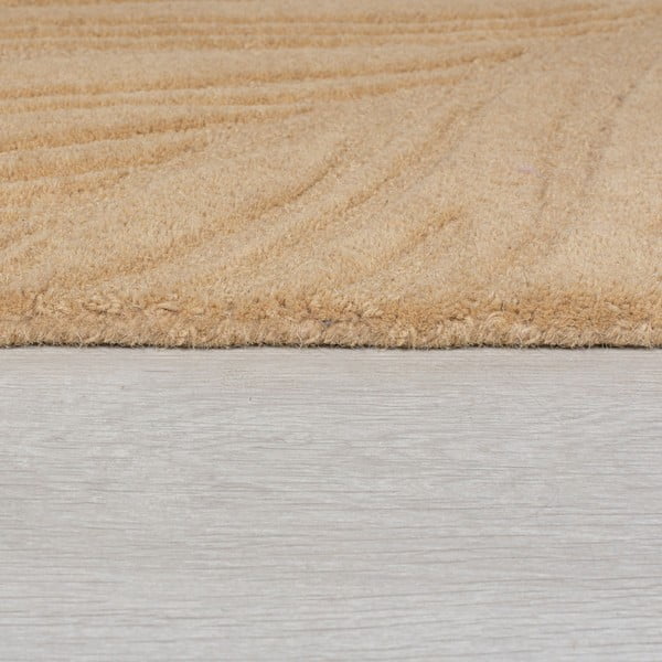Jasnobrązowy dywan wełniany Flair Rugs Lino Leaf, 160x230 cm-image-4
