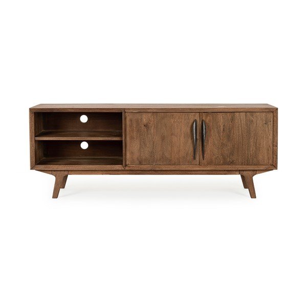 Szafka pod TV z litego drewna mango w naturalnym kolorze 152x55x40 cm Sherman – Bizzotto-image-1