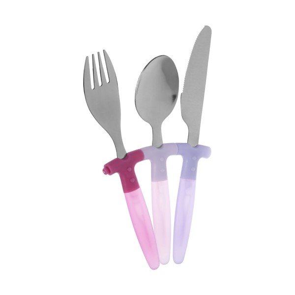 Zestaw 3 sztućców dla dziecka ze stali nierdzewnej Premier Housewares Rainbow-image-1