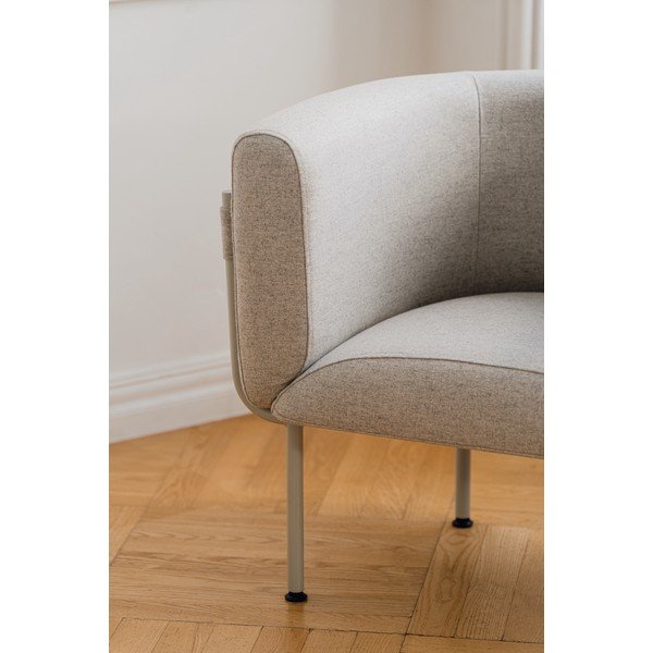 Szary wełniany fotel Ubi – noo.ma-image-3