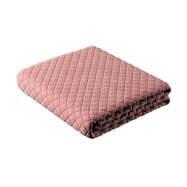 Różowa pikowana dwuosobowa narzuta na łóżko 170x210 cm Posh Velvet – Yellow Tipi