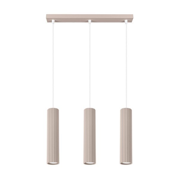 Szarobrązowa metalowa lampa wisząca Gleam – Sollux