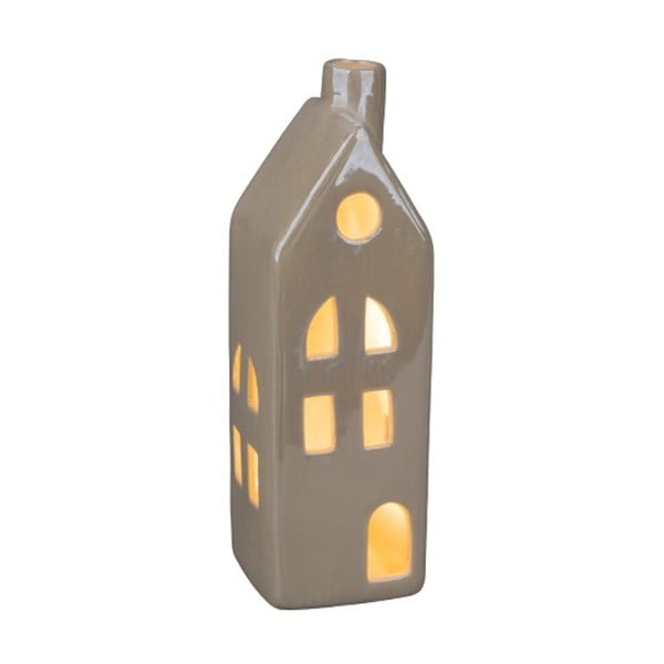 Dekoracja ceramiczna w kształcie domku z LED Ego Dekor, wys. 10,5 cm