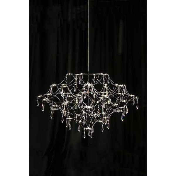 Lampa wisząca LED w kolorze srebra ø 80 cm Efesos – Markslöjd-image-1