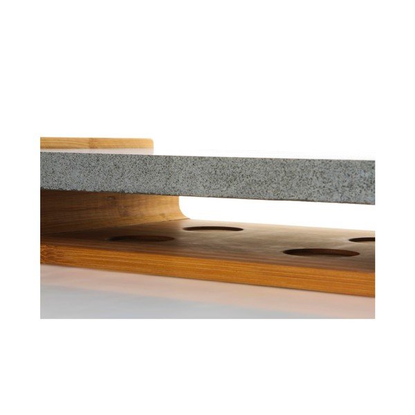 Taca do serwowania z granitową deską Bambum, 30x20 cm-image-1