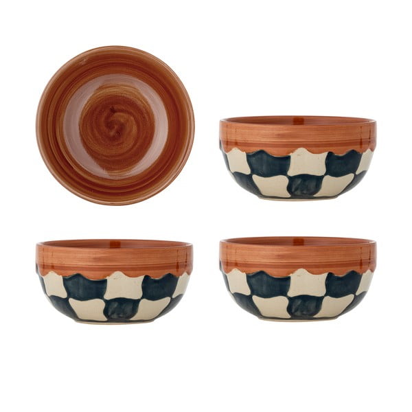 Kamionkowe miski zestaw 4 szt. 590 ml Check – Bloomingville