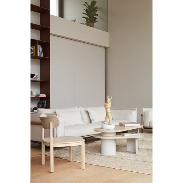 Kremowy/w naturalnym kolorze stolik w dekorze jesionu 50x120 cm Nori – Teulat-image-2