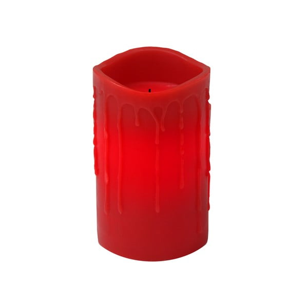 Czerwona woskowa świeczka LED Best Season, 12,5 cm