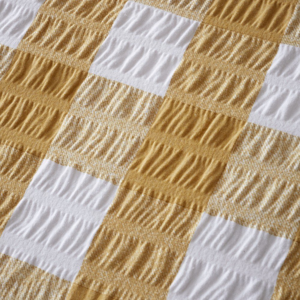 Żółta flanelowa pościel jednoosobowa 135x200 cm Gingham Check – Catherine Lansfield (zdjęcie 5)