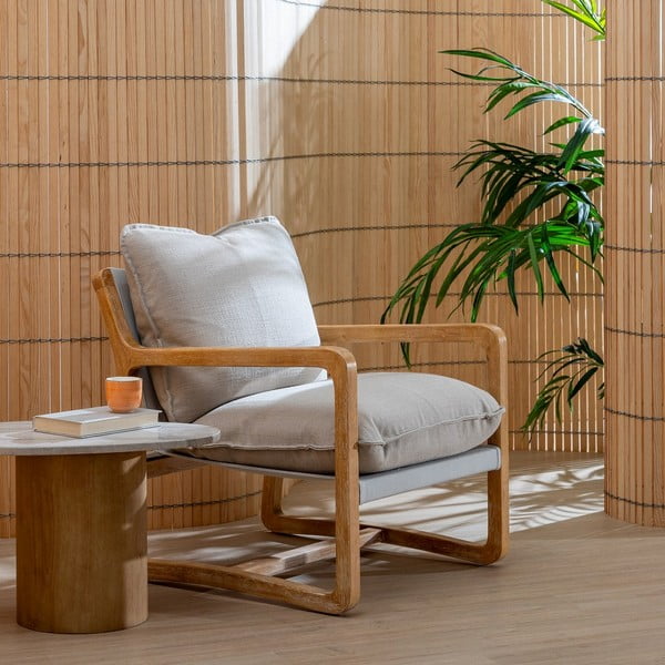 Beżowo-naturalny fotel – Ixia-image-1