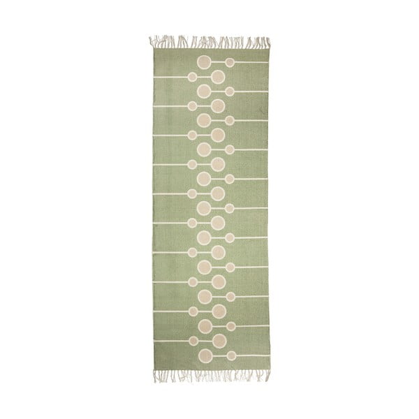 Zielony bawełniany dywan Bloomingville Gredo, 70x200 cm