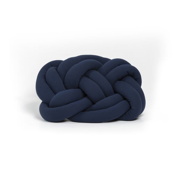Ciemnoniebieska poduszka Cloud Knot Decorative Cushion, 40x32 cm