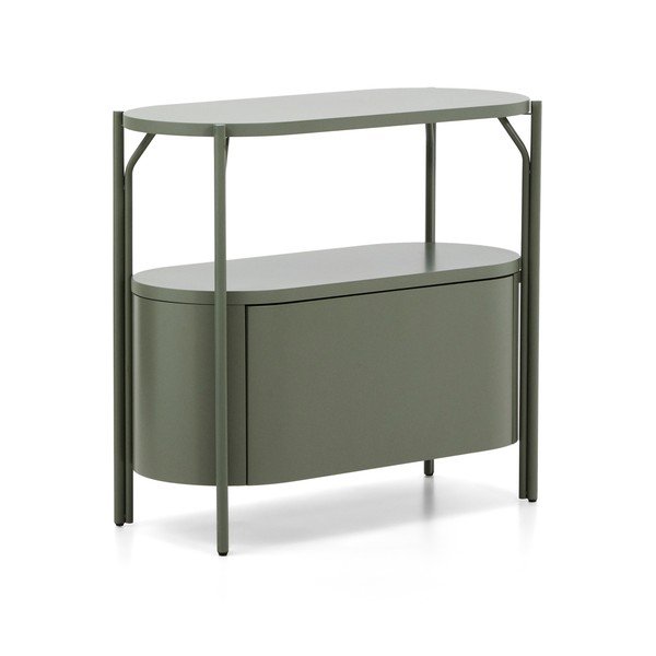 Zielona szafka pod umywalkę 90x81 cm Arely – Kave Home-image-2