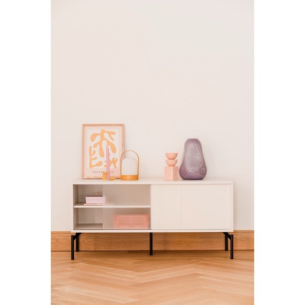 Szarobeżowa szafka pod TV 116x55x42 cm Met Mini – noo.ma-image-1