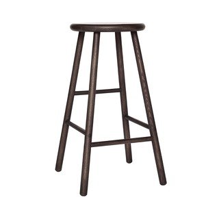 Hoker z litego drewna jesionowego w ciemnym naturalnym kolorze (wysokość siedziska 65 cm) Moto – OYOY Living Design