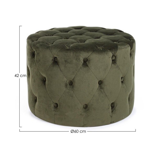 Ciemnozielony aksamitny puf Lorella – Yes Everyday-image-3