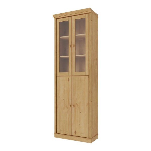 Witryna z litego drewna sosnowego w jasnym naturalnym kolorze 74x223x37 cm Anita – Støraa-image-3