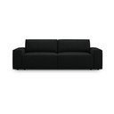 Czarna rozkładana sofa z materiału bouclé 247 cm Jodie – Micadoni Home