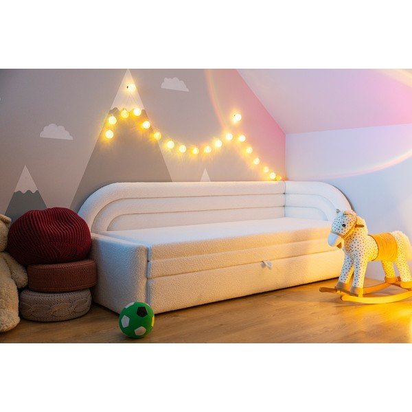 Kremowa rozkładana/ze schowkiem sofa z materiału bouclé lewostronna 223 cm Fabillo – ELTAP-image-3