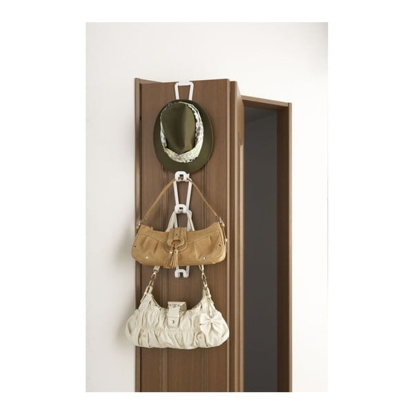 Biały wieszak na drzwi na torebki z 6 haczykami YAMAZAKI Kanazawa-image-3