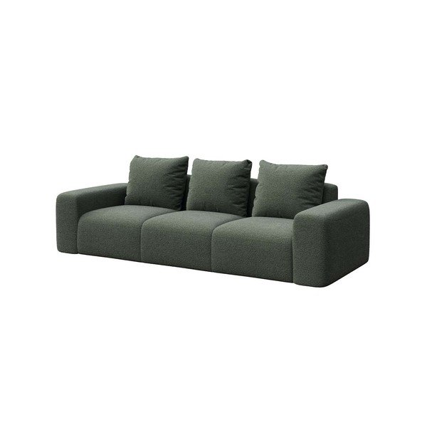 Zielona sofa z materiału bouclé Bouclé 287 cm Feiro – MESONICA-image-2