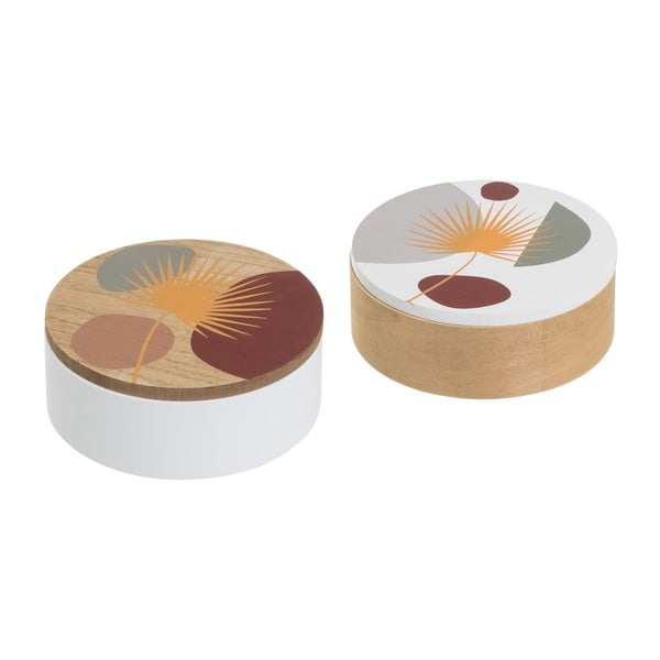 Pojemniki dekoracyjne z pokrywką zestaw 2 szt. ø 17x6,5 cm – Casa Selección