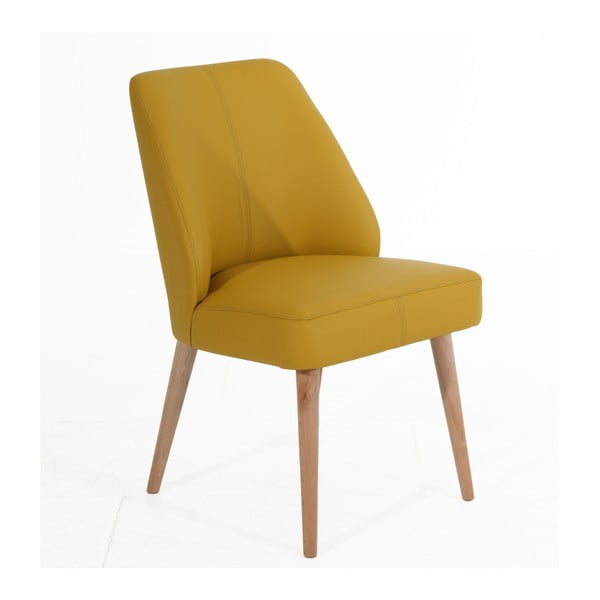 Żółte tapicerowane krzesło Max Winzer Todd
