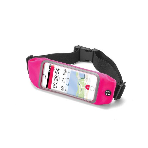 Sportowa opaska, neopreonowa CELLY RunBelt View, na telefony do 4.7", różowa-image-1