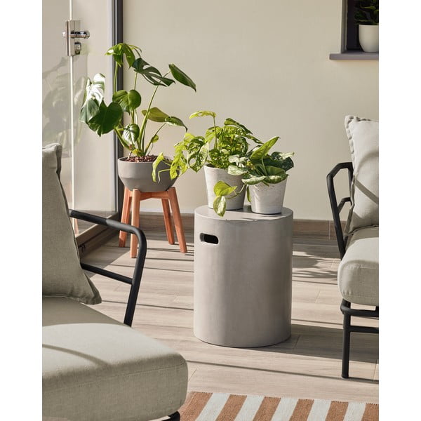 Szary betonowy stolik Kave Home Jenell, ⌀ 35 cm-image-2