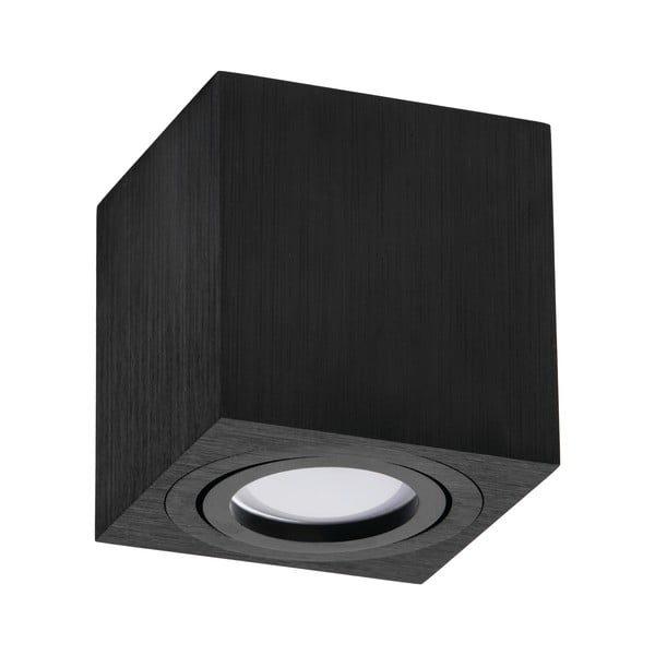 Czarna lampa sufitowa Kobi Block, wys. 8,4 cm