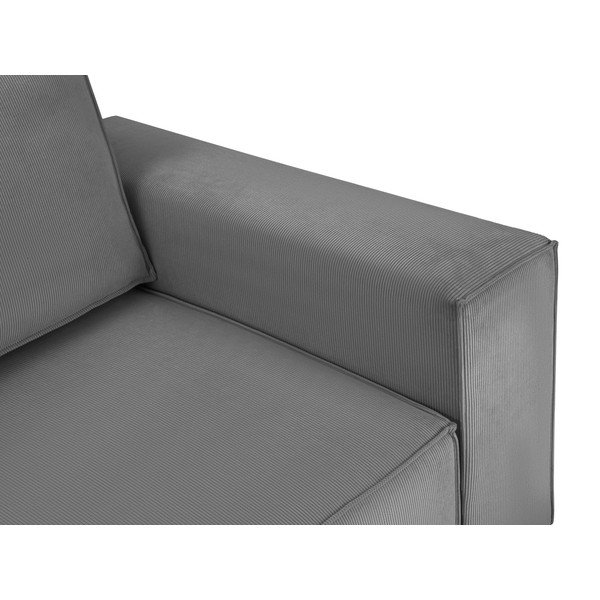 Ciemnoszara sztruksowa rozkładana sofa Mazzini Sofas Azalea-image-1