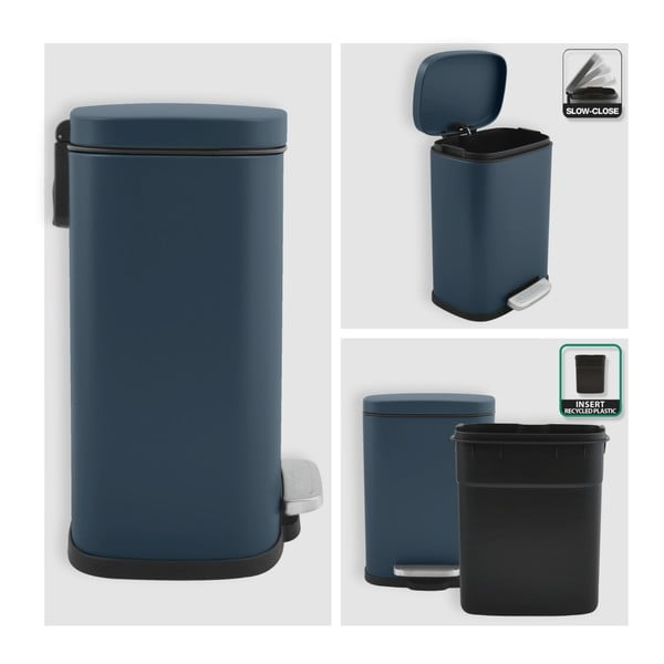 Morski stalowy kosz na śmieci z pedałem 5 l   Akira – Spirella-image-4