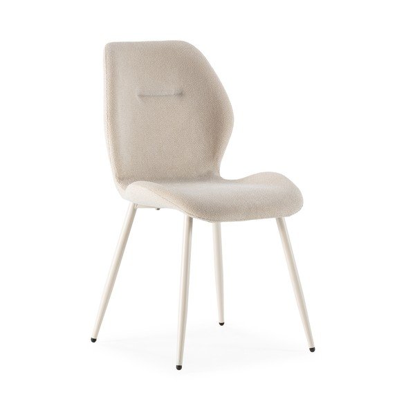 Kremowe tapicerowane krzesła zestaw 4 szt. Ansu – Marckeric