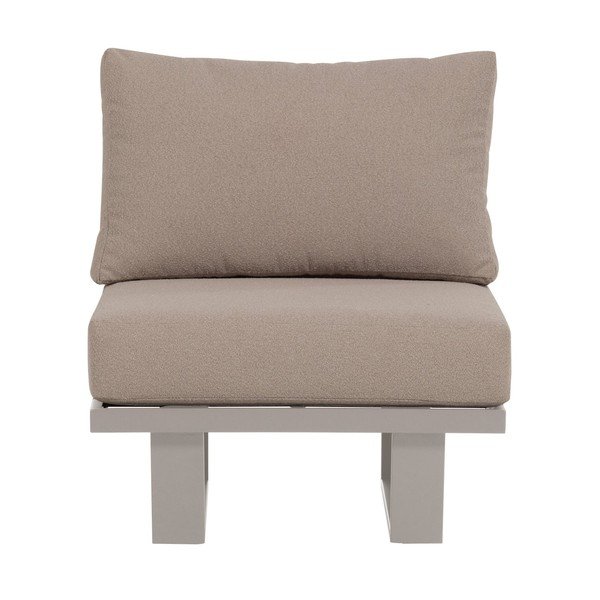 Szarobeżowy metalowy/tapicerowany fotel ogrodowy Bear – WOOOD-image-3