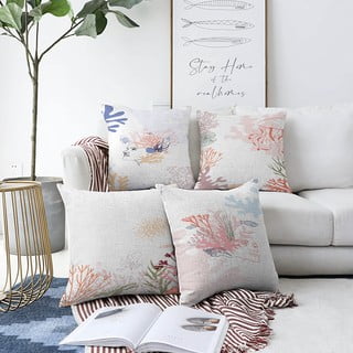 Zestaw 4 poszewek na poduszki Minimalist Cushion Covers Magical Ocean, 55x55 cm