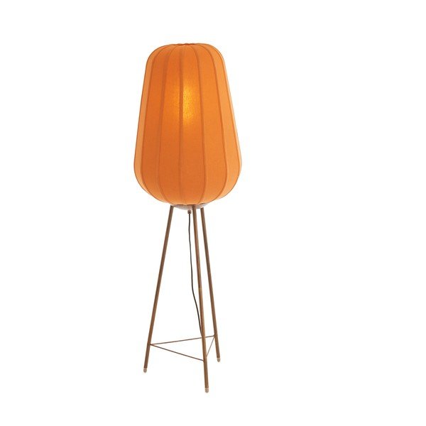 Lampa stojąca w kolorze terakoty z tekstylnym kloszem (wysokość 133 cm) Bibury – Light & Living-image-1