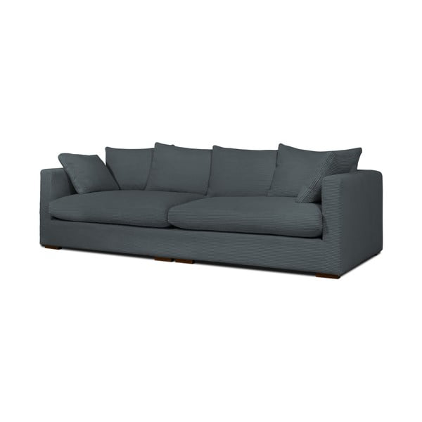 Szara sztruksowa sofa 266 cm Comfy – Scandic-image-2