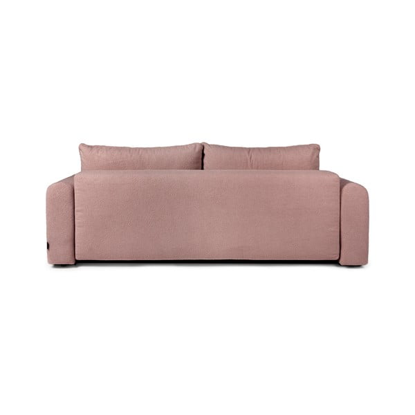 Jasnoróżowa rozkładana sofa z materiału bouclé 247 cm Quinoa – Bonami Selection-image-4