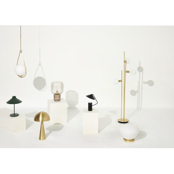 Brązowa lampa stołowa ze szklanym kloszem (wysokość 42 cm) Pirum – Hübsch-image-3